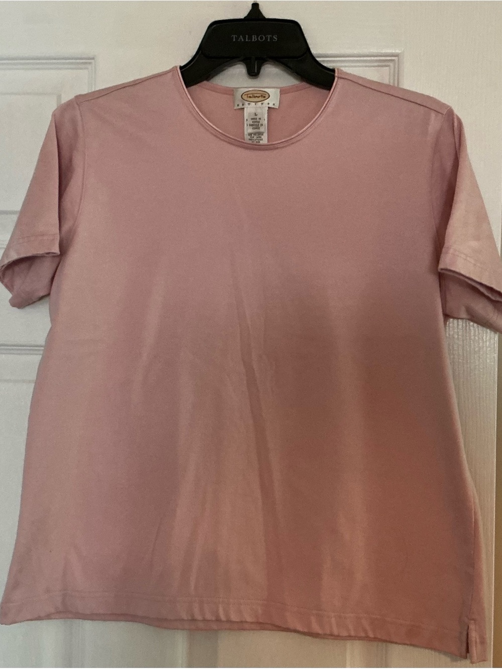 Talbots Pink Crewneck Short-Sleeve Tee